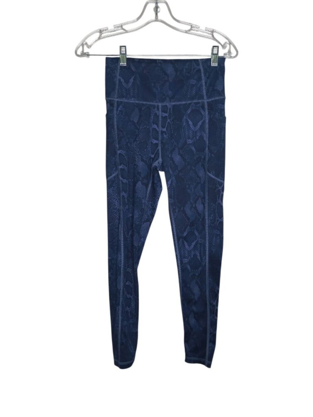 Victoria's Secret On Point High Rise Blue Snake Skin Leggings Size 4